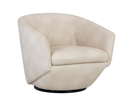 Treviso Swivel Armchair - Bravo Cream by Sunpan