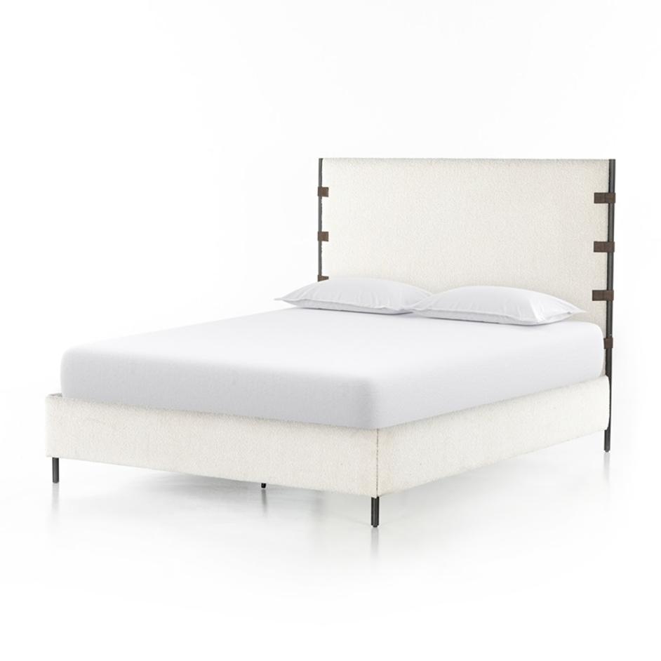 Anderson Bed In Knoll Natural In King by FOUR HANDS