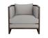 CHLOE LOUNGE CHAIR - DISTRESSED BROWN - LINOSO LIGHT GREY by Sunpan