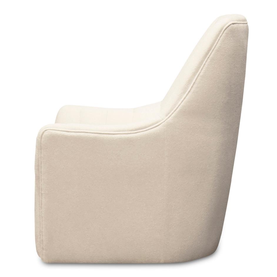 Bowie Swivel Chair White by Moes Home