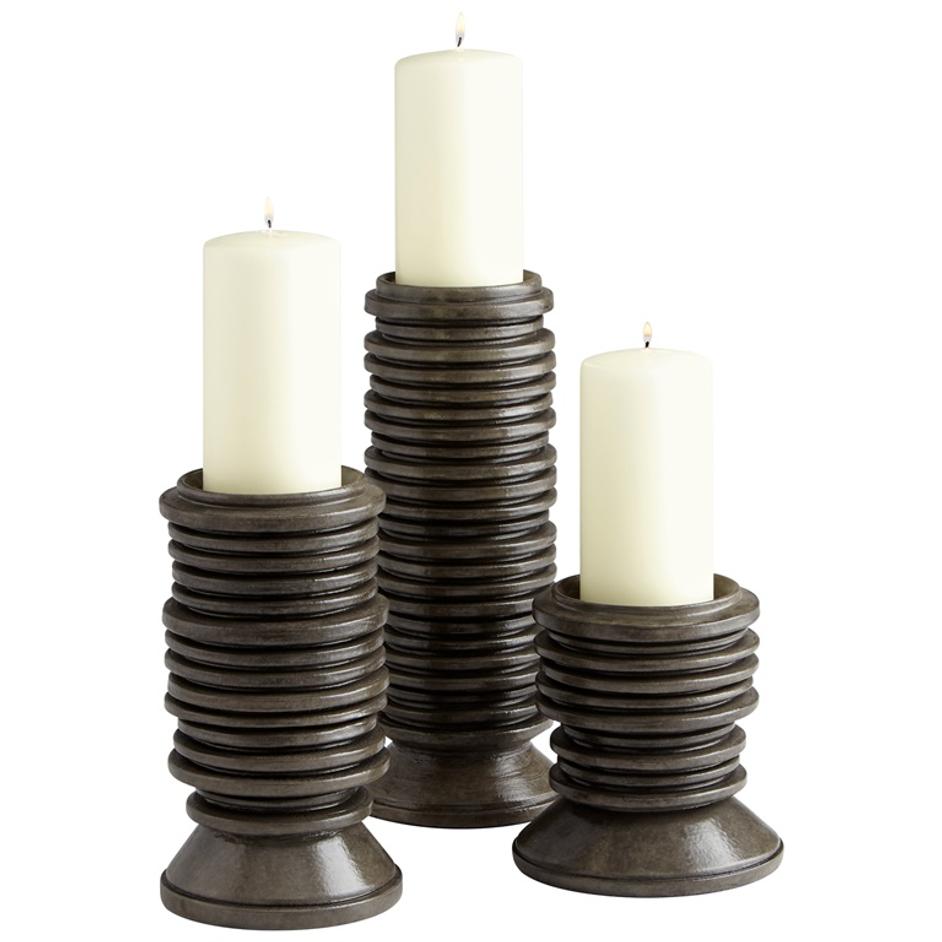 Small Provo Candleholder in Black by Cyan Design