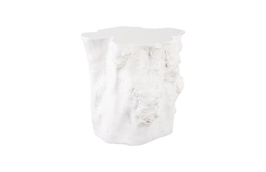 Log Side Table, Gel Coat White by PHILLIPS COLLECTION