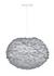 Eos Large Hardwired Pendant in Grey with White Cord by UMAGE