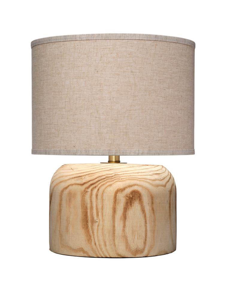 Timber Table Lamp with Linen Shade by Jamie Young