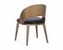 DEZIRAE DINING CHAIR - ANTIQUE BRASS - CHARCOAL BLACK LEATHER by Sunpan