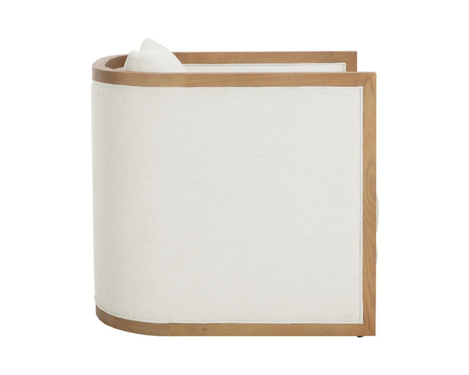 CHLOE LOUNGE CHAIR - NATURAL - HEATHER IVORY TWEED by Sunpan