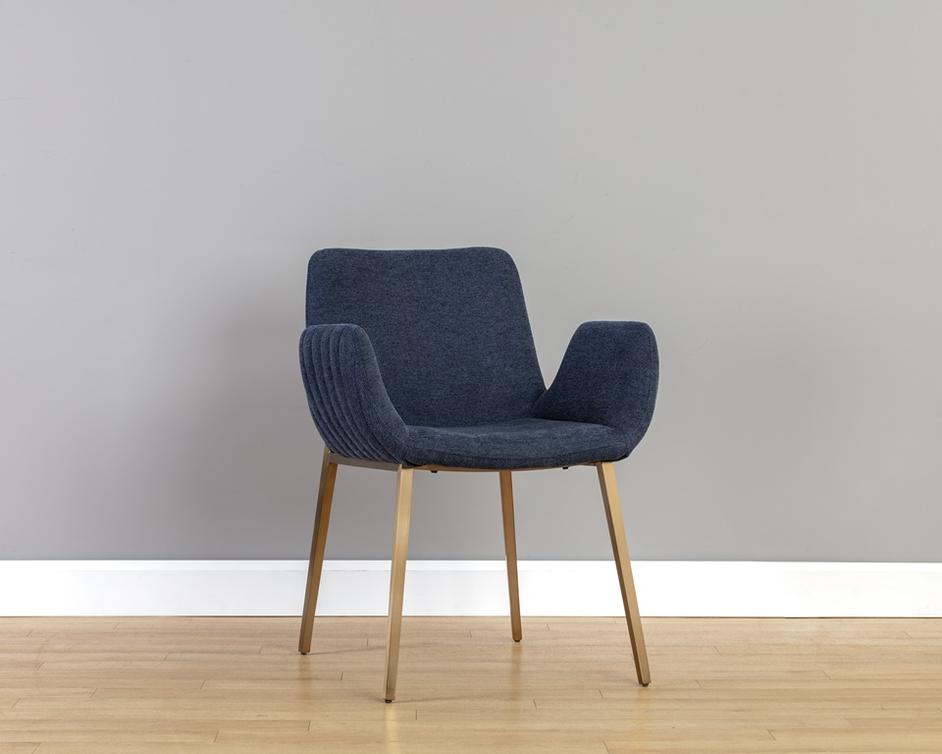 Lucano Dining Armchair - Belfast Navy by Sunpan