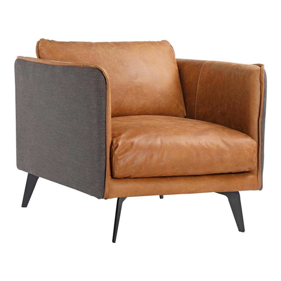 MESSINA LEATHER ARM CHAIR COGNAC by Moes Home