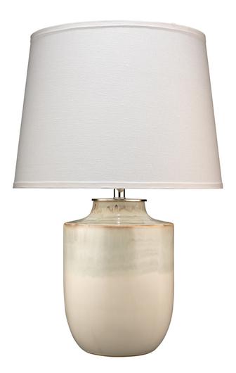 Lagoon Ceramic Table Lamp with Linen Shade by Jamie Young