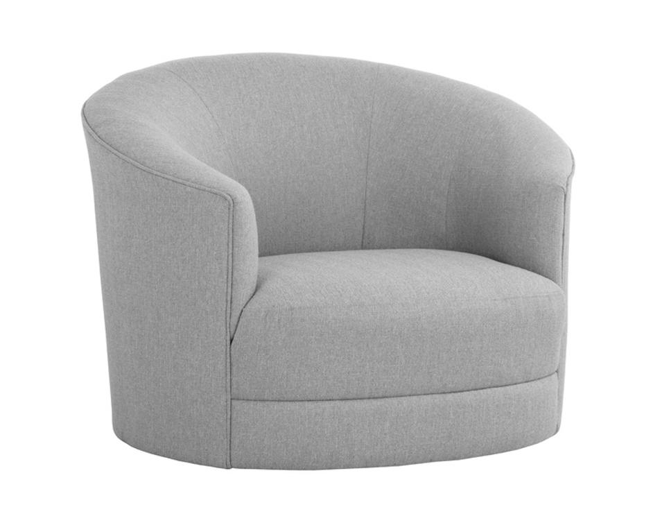 GRIMALDI SWIVEL ARMCHAIR - LIV DOVE by Sunpan