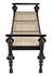 Indochine Sungkai/Mindi Bench with Caning in Charcoal Black by Noir Furniture
