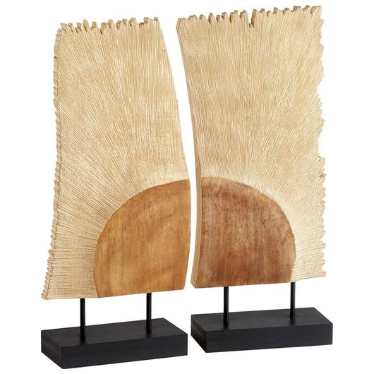 Karan Sculpture In Oak Set Of (2) by Cyan Design