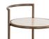 PARGA END TABLE - RUSTIC BRONZE - TRAVERTINE LOOK by Sunpan