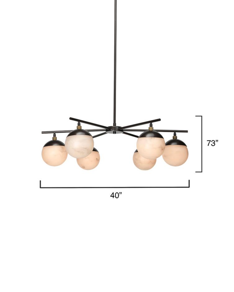 Metro Faux Alabaster 6-Light Chandelier by Jamie Young