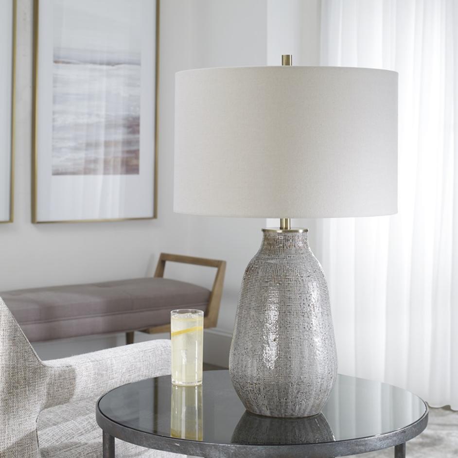 Monacan Gray Textured Table Lamp by Uttermost