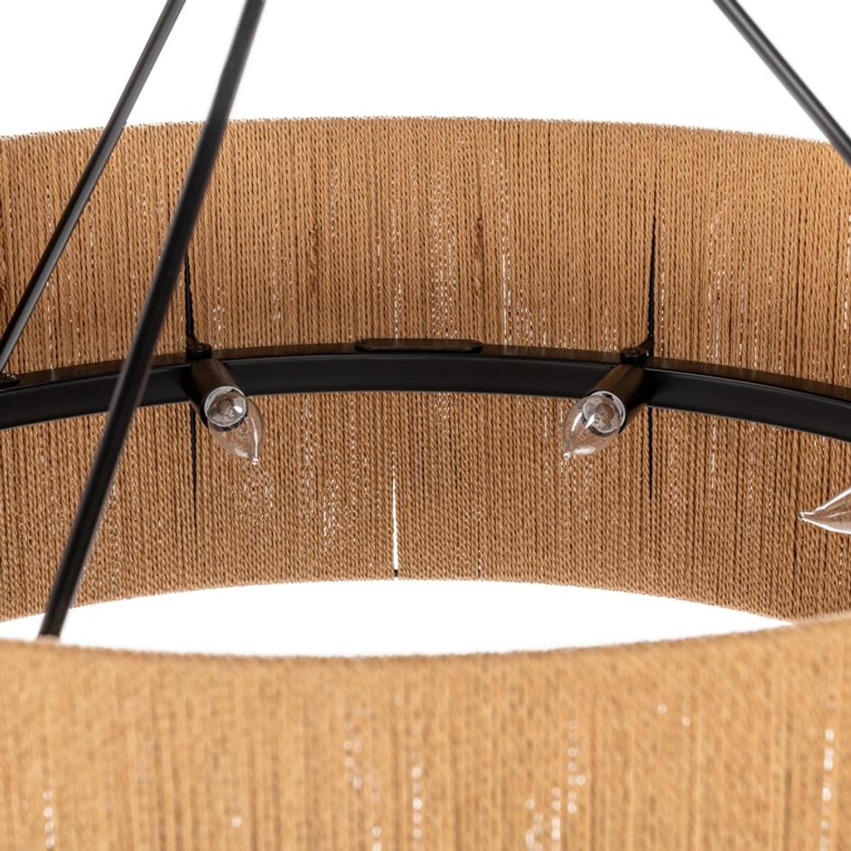 Dobson Pendant Natural/Black by Classic Home