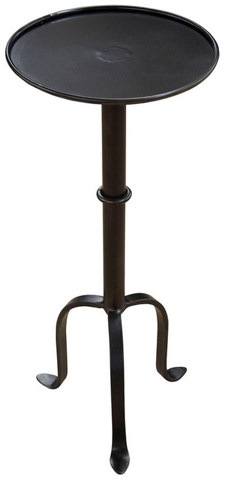 Tini Industrial Steel Side Table in Matte Black by Noir Furniture