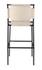 Asher Leather Bar Stool, White by Jamie Young