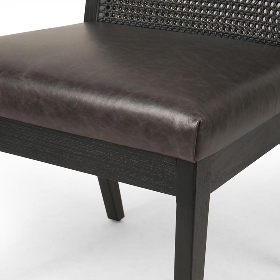 Antonia Armless Dining Chair In Black by FOUR HANDS