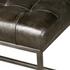 New York 54" Iron and Black Leather Bench by Home Trends & Design