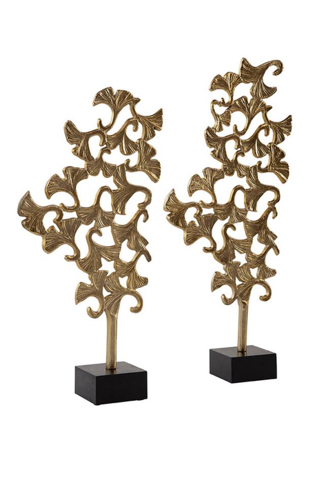Aluminum Leaf Sculpture Set by Furniture Classics