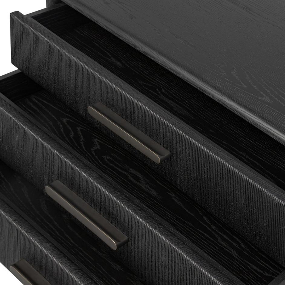 Rosenell Closed Nightstand - Black Oak Veneer by Four Hands