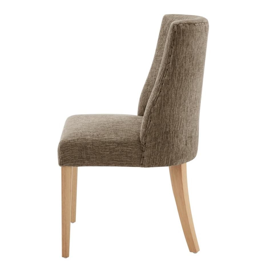 New Paris KD Fabric Dining Side Chair, Pasadena Taupe by New Pacific Direct