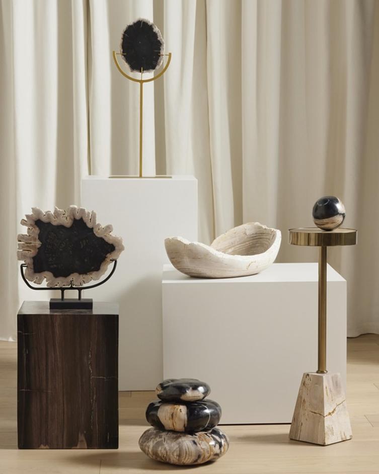 Galen End Table - Light Petrified Wood by Four Hands