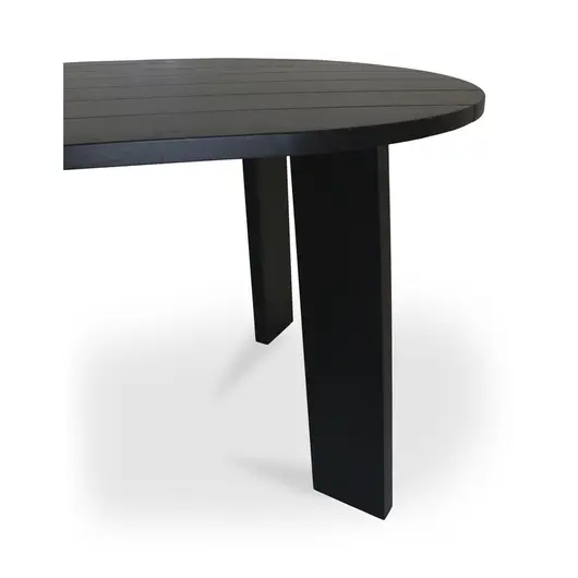 Delta Oval Outdoor Dining Table Black by Moes Home