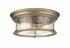 Sonna 2 Light Flush Mount in Heritage Brass Finish by Z-Lite