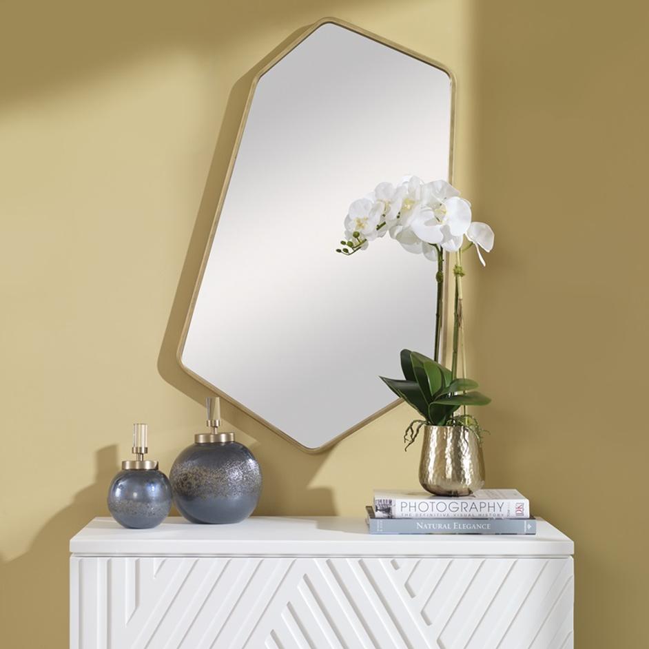 Linneah Large Gold Mirror by Uttermost