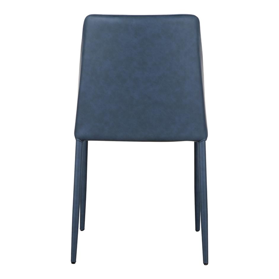 NORA DINING CHAIR OCEAN CAVERN GREY VEGAN LEATHER-M2 by Moes Home