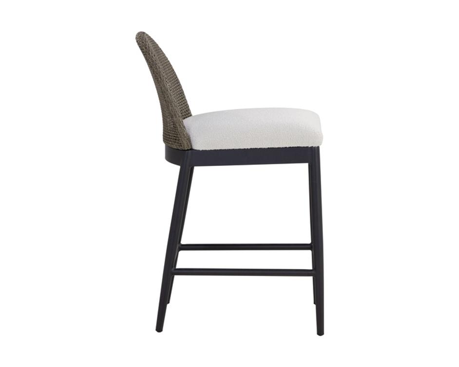 CALANDRI COUNTER STOOL - BLACK - LOUIS CREAM by Sunpan