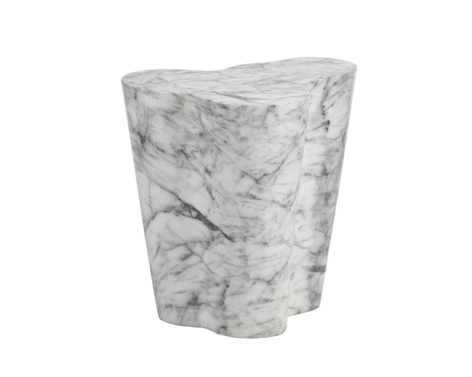 Ava End Table - Large - Marble Look by Sunpan