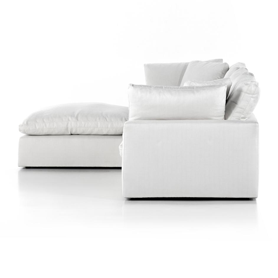 Stevie 3Pc Laf Sec Sofa W/Ottoman In Ivory by FOUR HANDS
