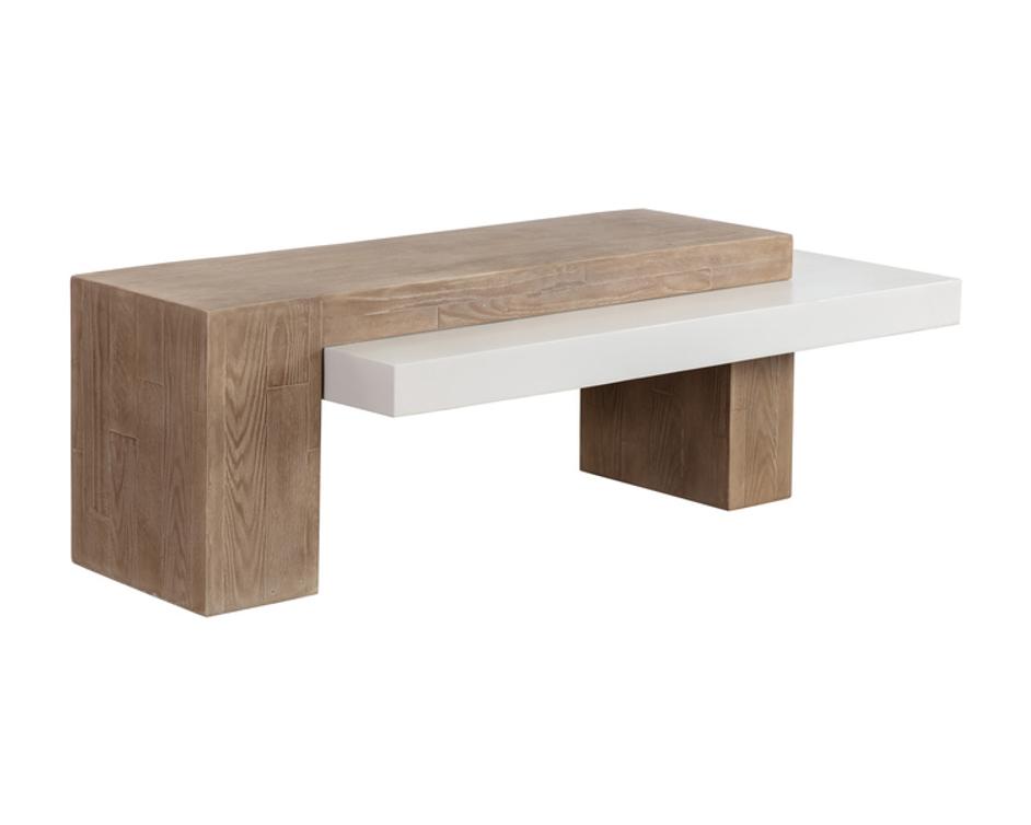 HERRIOT COFFEE TABLE - LIGHT BROWN / SUMMER SAND by Sunpan