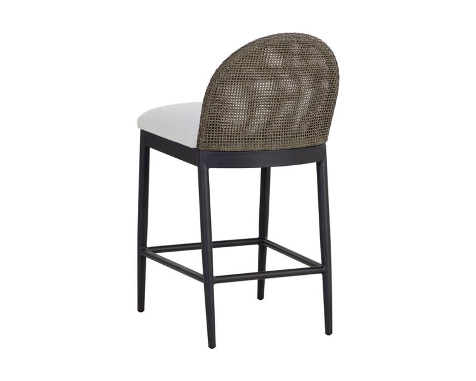 CALANDRI COUNTER STOOL - BLACK - LOUIS CREAM by Sunpan