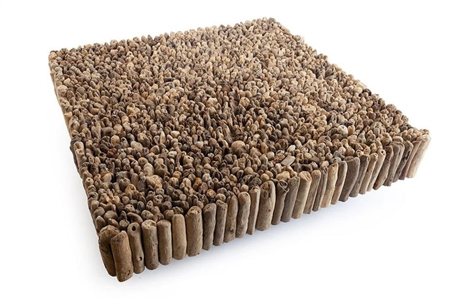 Manhattan Coffee Table, Square, With Glass by PHILLIPS COLLECTION