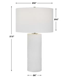 Patchwork White Table Lamp by Uttermost