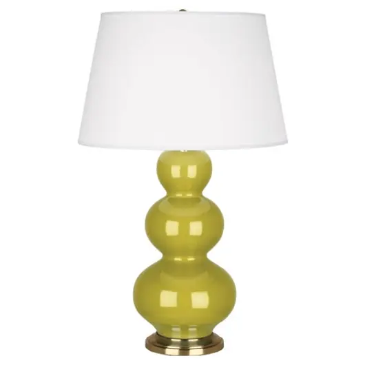 Citron Triple Gourd Table Lamp by Robert Abbey