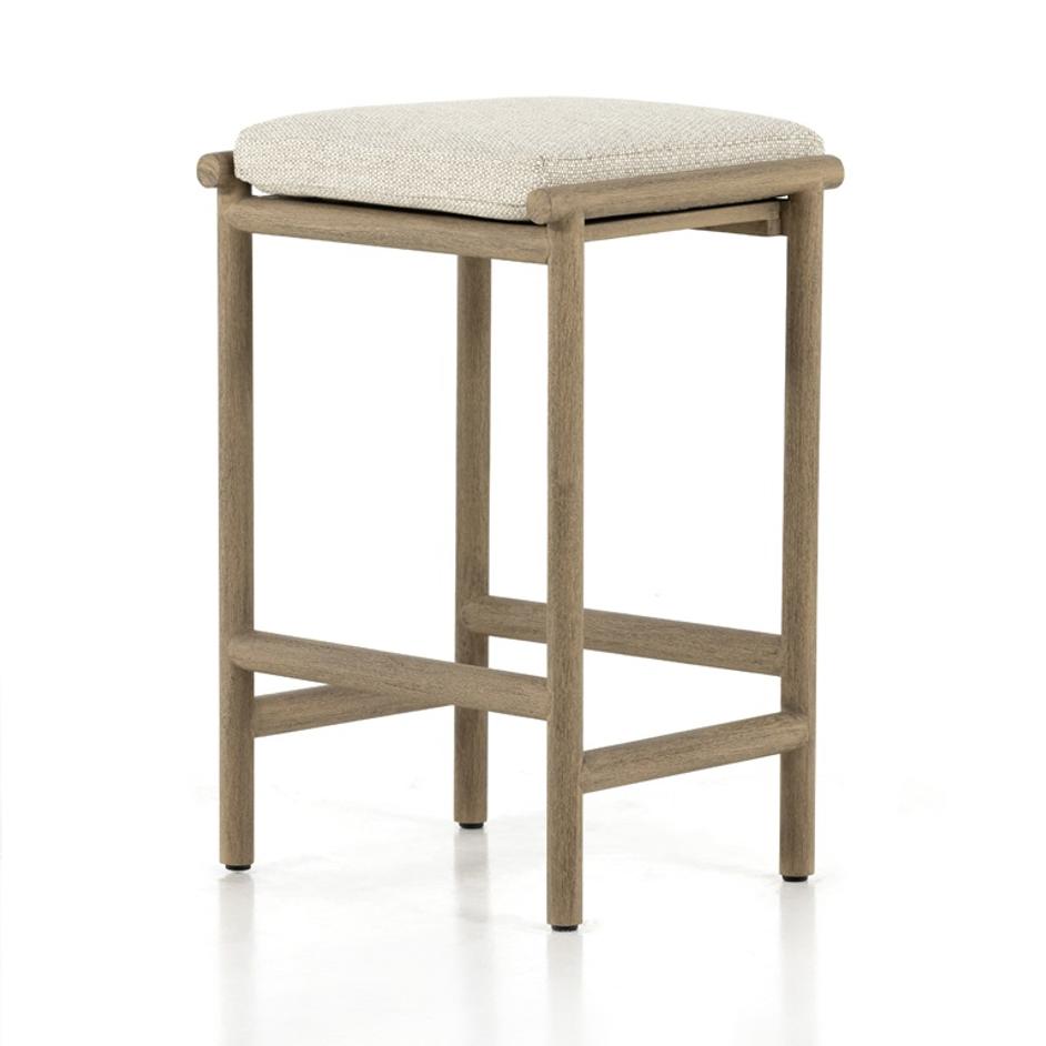 Kyla Outdoor Stool In Brown/Sand In Counter by FOUR HANDS