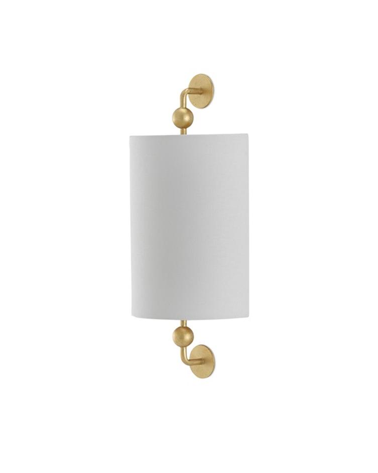 Tavey Gold Wall Sconce In Contemporary Gold Leaf by Currey & Company