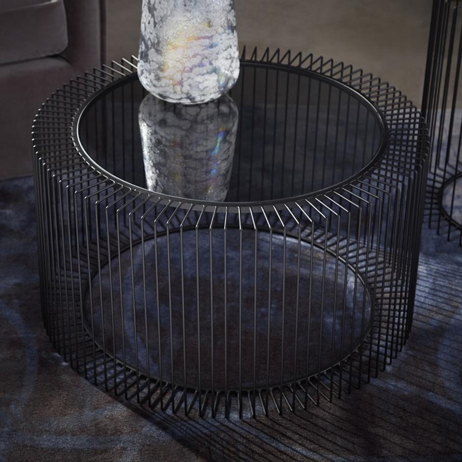 Canasta Cofee Table in Graphite by Cyan Design