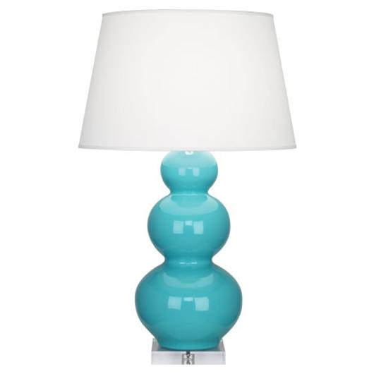 Egg Blue Triple Gourd Table Lamp by Robert Abbey