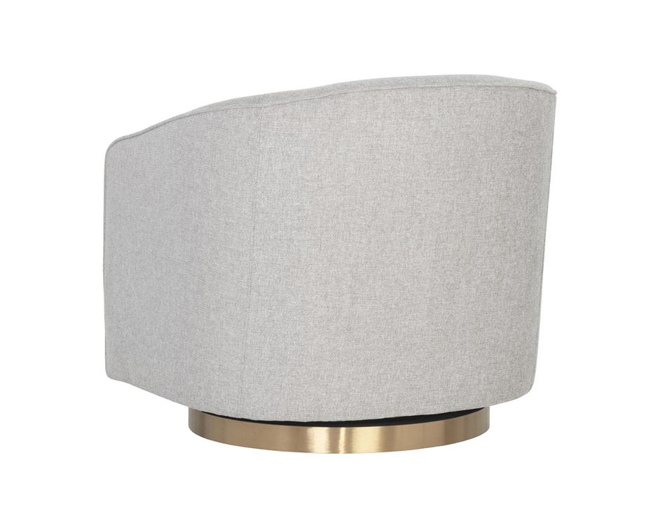 Hazel Swivel Lounge Chair - Belfast Heather Grey by Sunpan