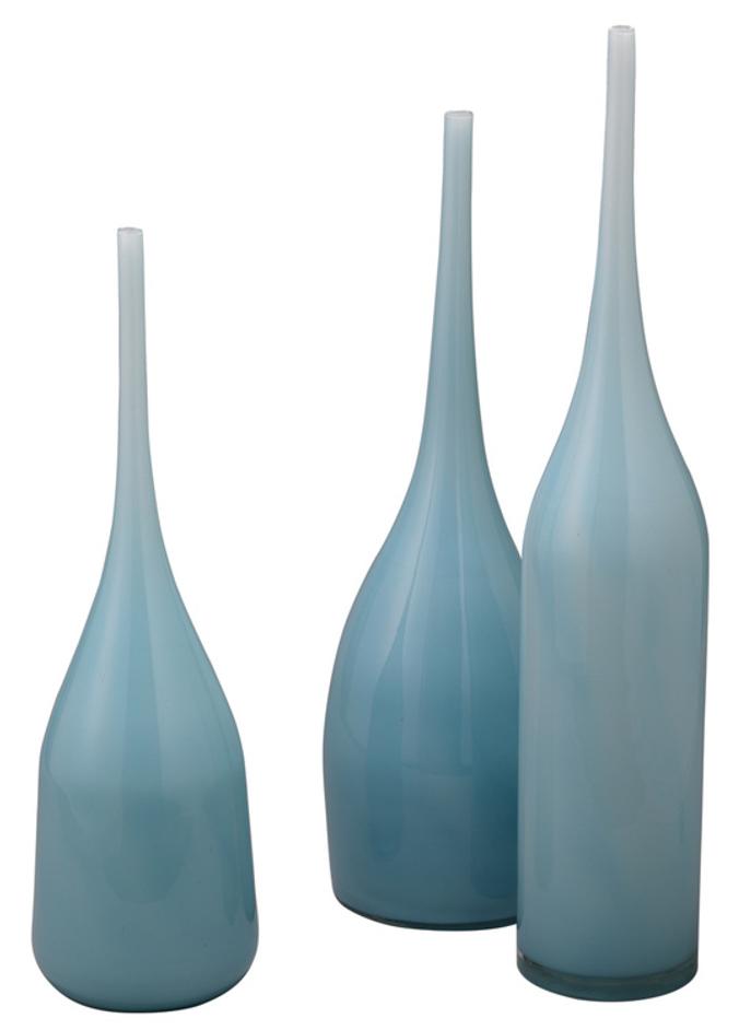 Pixie Decorative Glass Vases (set of 3), Blue by Jamie Young