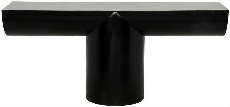 T Console, Black Steel by Noir Furniture