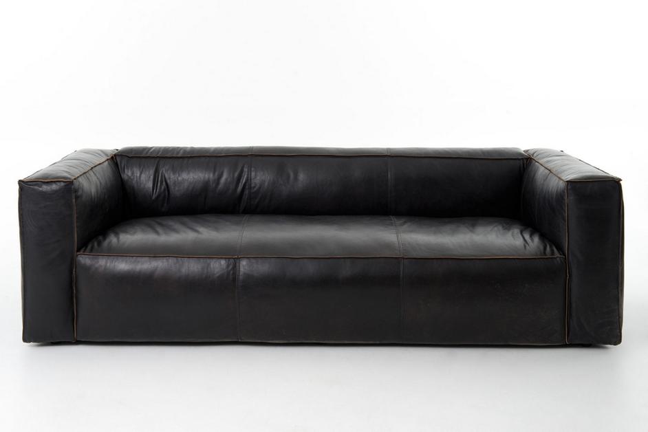 NOLITA REVERSE STITCH SOFA-RIDER BLACK by FOUR HANDS
