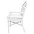 Kara Rattan Arm Chair In White by New Pacific Direct