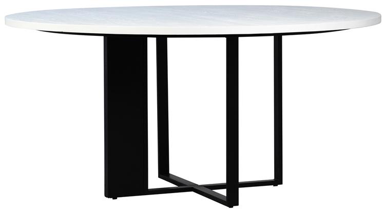 HIZON ROUND DINING TABLE WITH WHITE TOP by Dovetail